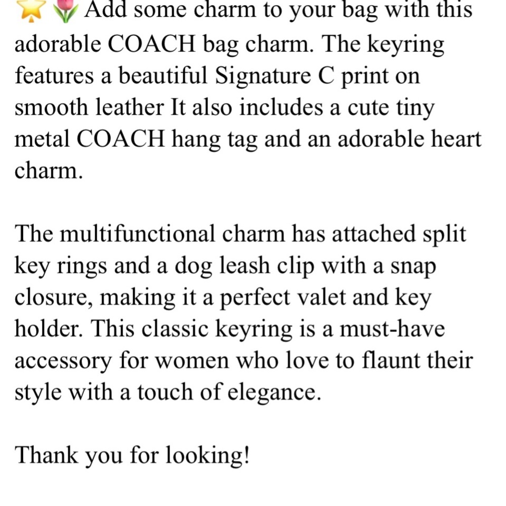 Coach Keychain with Pink and Gold Details - Picture 8 of 9
